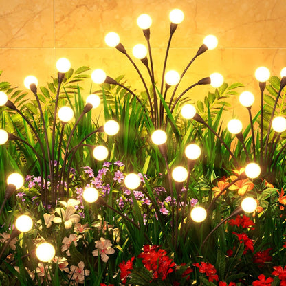 6 Pack Solar Garden Lights 48 LED, Solar Lights Outdoor Waterproof IP65, Decorative Garden Lights Solar Powered for Yard Patio Pathway Decor, outside Fairy Firefly Lights Garden Gifts1