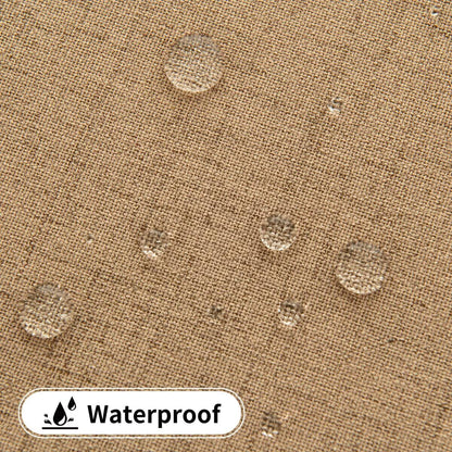 Natural Linen Rectangle Tablecloth, Slubby Textured Lightweight Table Cloth 52 X 108 Inch, Water Resistant Stain Resistant Farmhouse Burlap Table Cover for Kitchen Dining Room, Light Brown4