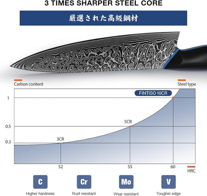 Chef Knife 8 Inch, 67-Layer Damascus Steel Kitchen Knife, G10 Handle2