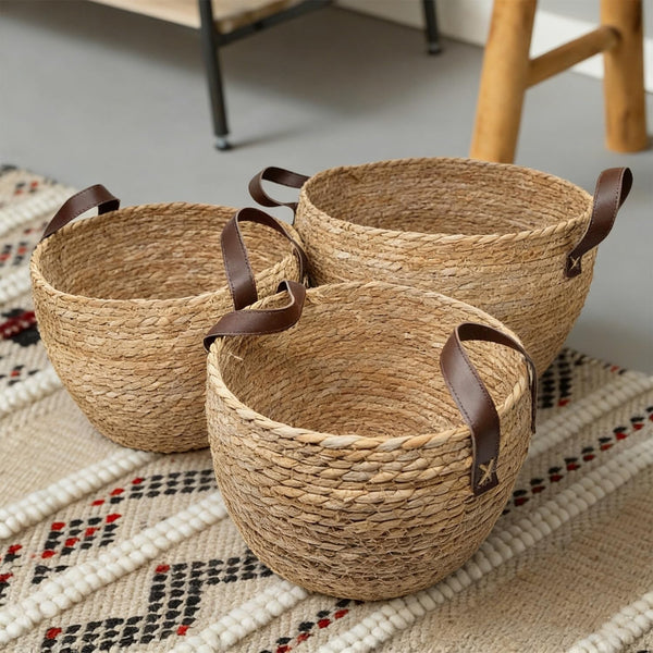 GIB round Seagrass Storage Baskets Woven Wicker Planter Baskets for Decor5