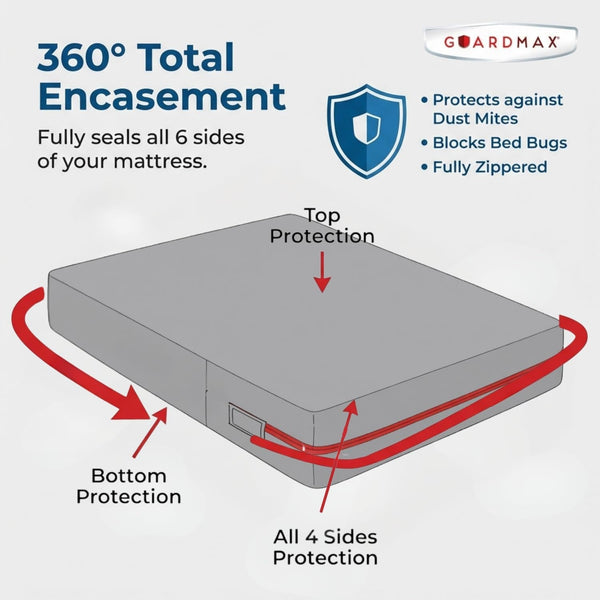 Queen Mattress Protector Zippered, Bed Bug Mattress Cover5