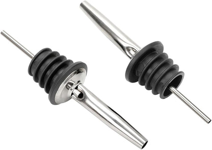 (12 Pack Stainless Steel Classic Bottle Pourers W/Tapered Spout5