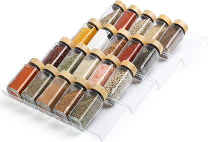 Spice Drawer Organizer 4 Tier, Acrylic Seasoning Organizer Rack, Small1