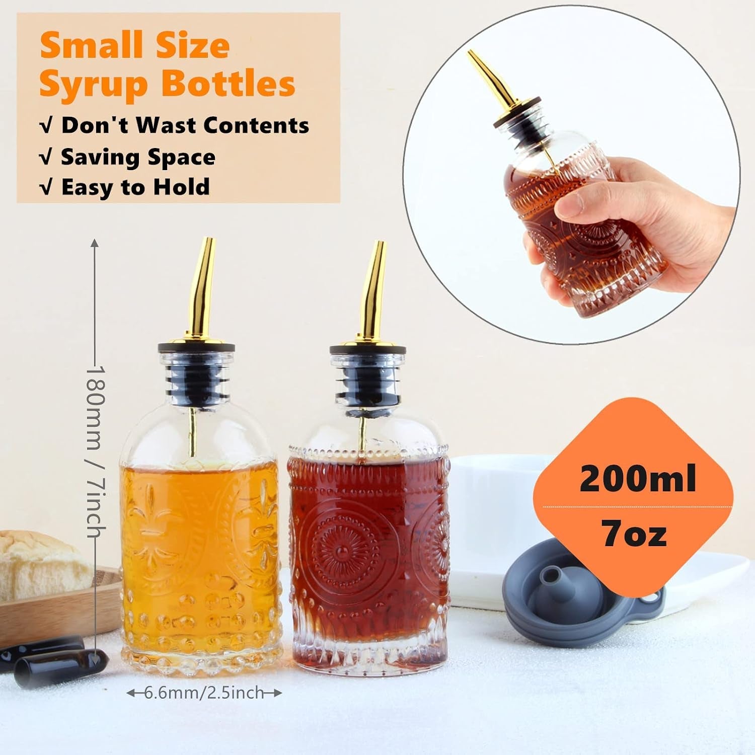 coffee-syrup-dispenser-bottles-set-2-pack-7-oz-simple-small-syrup-bottles-set-with-metal-pour-spout-ideal-for-coffee-syrups-condiments-coffee-bar-sc056-2-pack
