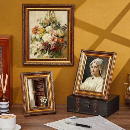8 Pcs Bronze Vintage Picture Frames (8X10, 5X7, 4X6)7