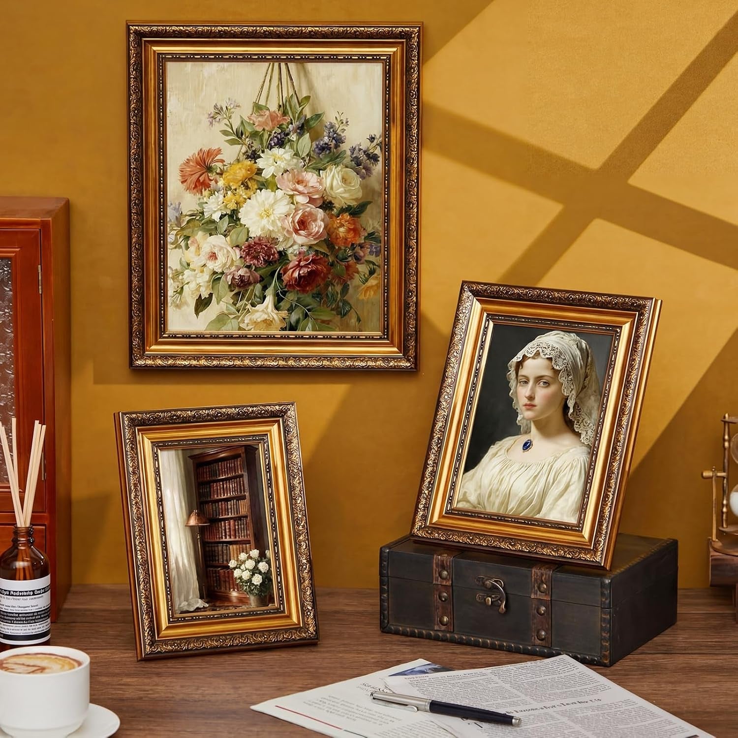 8-pcs-bronze-vintage-picture-frames-8x10-5x7-4x6