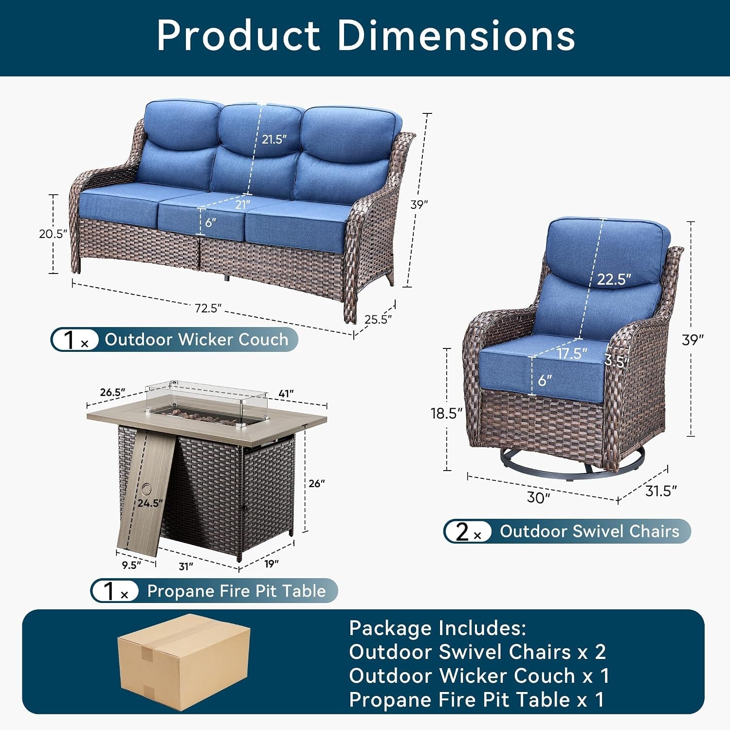 luxury-patio-furniture-set-with-fire-pit-table-4-pieces-high-back-wicker-swivel-rocker-chairs-with-6-extra-thick-cushions-outdoor-patio-conversation-sets-for-garden-deckbrown-blue