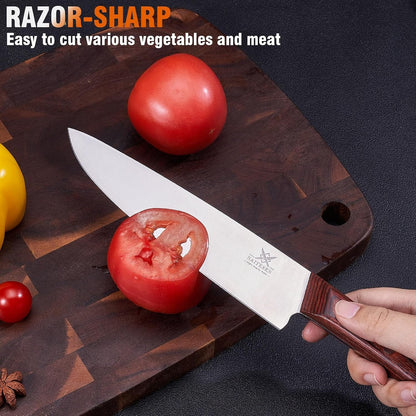 5PCS Professional Kitchen Chef Knife Set with Blade Guards2