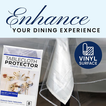 Broder Heavy Duty Clear Plastic Table Cover Protector Rectangle 60X120 – Waterproof, Oil Proof, Wipeable Vinyl Tablecloth Protector, Thick PVC, for Dining Room, Kitchen, Desk, Office, Everyday Use2