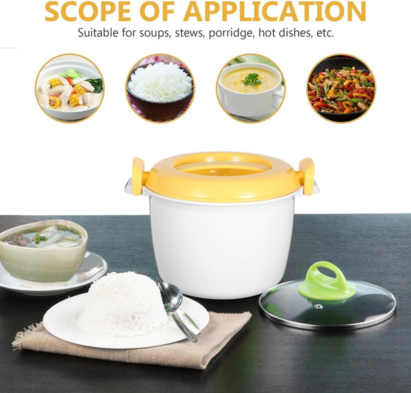 Microwave Rice Cooker Lid Multi-Functional Food Steamer Plastic Easy to Use for Home Cooking Suitable for Quick Meals and Rice Storage3