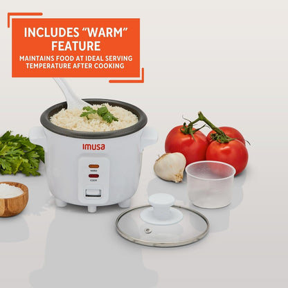 1.5 Cup Electric Ceramic Rice Cooker for Stews, White | Warm Function with Spoon and Cup, Ideal for Rice and Grains, Perfect for Small Meals6
