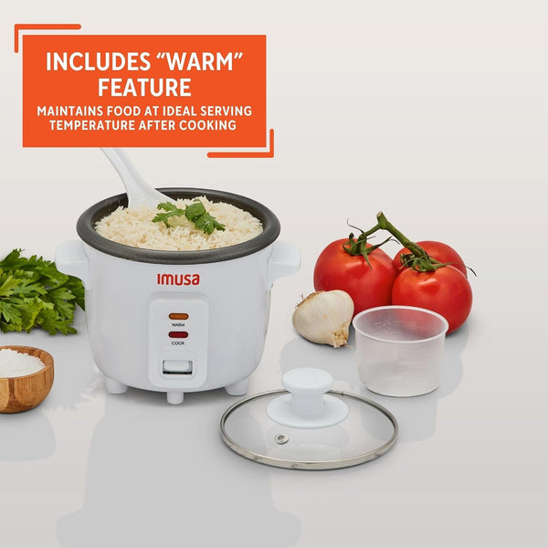 1.5 Cup Electric Ceramic Rice Cooker for Stews, White | Warm Function with Spoon and Cup, Ideal for Rice and Grains, Perfect for Small Meals6