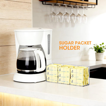Drink Packet Organizer, Water Drink Packet Holder with Removable Divider, Water Flavor Packet Organization Container for Kitchen Organizers and Storage (6 Compartments)6