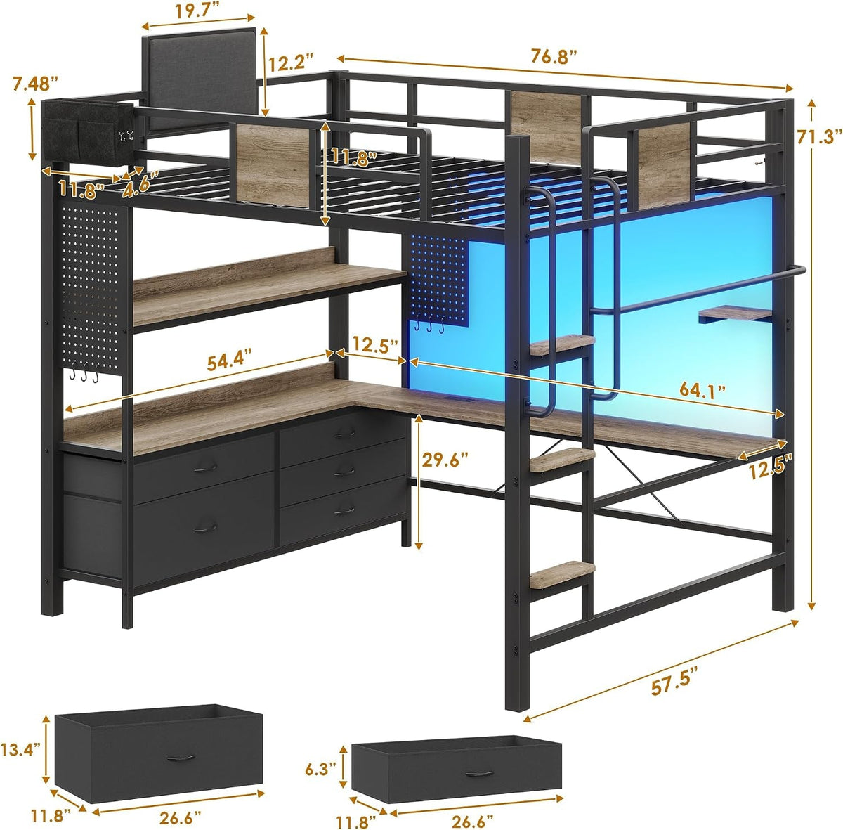 full-loft-bed-with-desk-and-5-storage-drawers-oak-gray