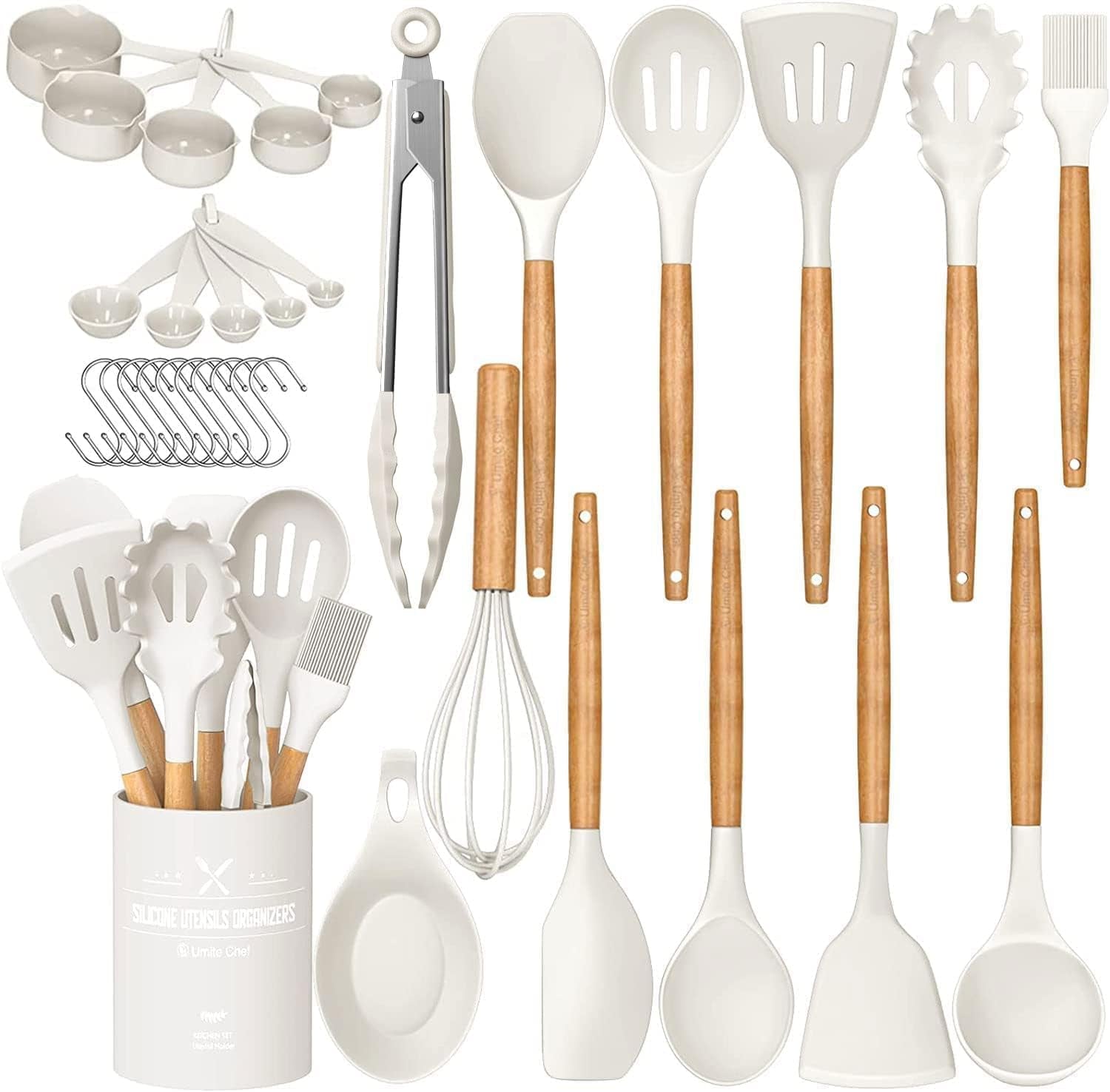 kitchen-cooking-utensils-set-33-pcs-non-stick-silicone-cooking-kitchen-utensils-spatula-set-with-holder-wooden-handle-silicone-kitchen-gadgets-utensil-set-cream-white