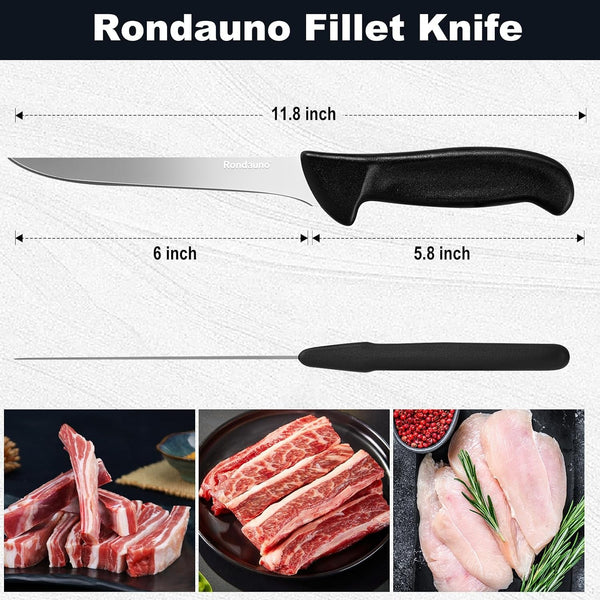 Fillet Knife, Deboning Knife for Meat Cutting with 6 Inch Blade2
