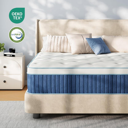 10 Inch Queen Hybrid Mattress in a Box, Medium Firm3