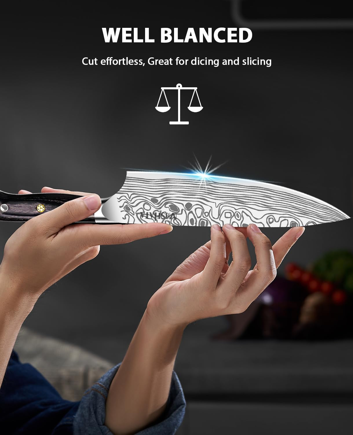 8-super-sharp-professional-chefs-knife-with-finger-guard-and-knife-sharpener-german-high-carbon-stainless-steel-en1-4116-with-micarta-handle-and-gift-box