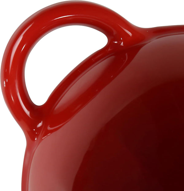 Enameled Cast Iron Bread Pan Dutch Oven with Lid and Loop Handles - Red – Oven Safe Form for Baking and Cooking, Artisan Bread Kit - Loaf Pan8