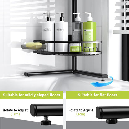 Standing Shower Caddy Corner - Rustproof Bathroom Shower Stand Shelf5