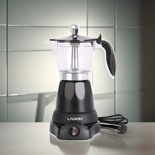 Cuban Coffee Maker, 6 or 3Cup Electric Espresso Coffee Maker | Portable Cafeteras Electricas Modernas, Electric Moka Pot with Detachable Base & Overheat Protection, Coffee Gift5