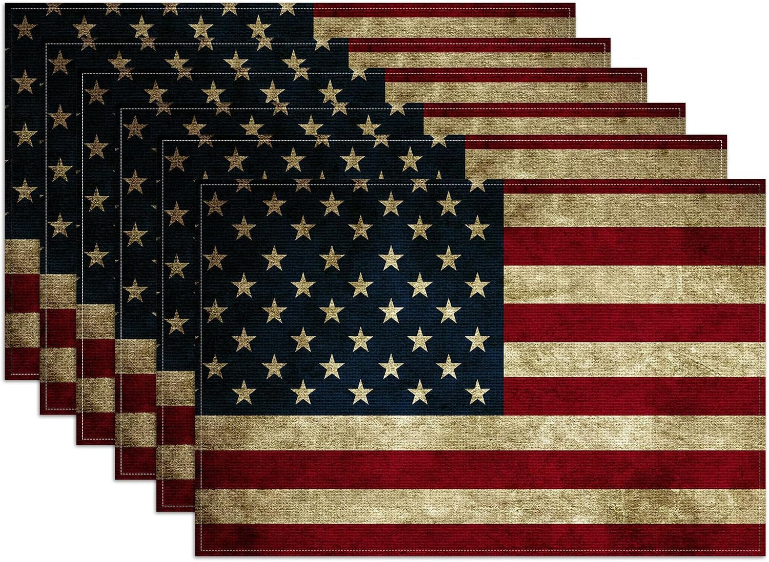 national-flag-placemats-set-of-6-12x18-inch-4th-of-july-linen-place-mat-washable-stain-resistant-table-mats-for-patriotic-theme-seasonal-farmhouse-kitchen-party-home-decor