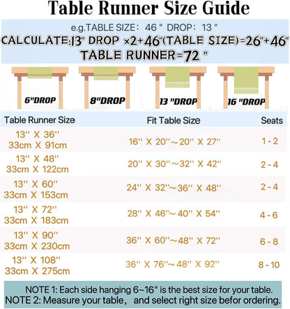 Cotton Linen Table Runner, 13X72 Inch, off White with Hand Tassels7
