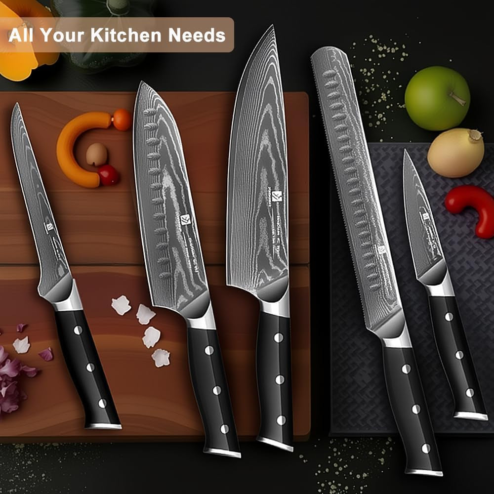 5-piece-damascus-chef-knife-set-high-carbon-stainless-steel-professional-ultra-sharp-kitchen-knife-set-with-ergonomic-black-handle-chef-santoku-paring-bread-brisket-boning-knives-in-gift-box