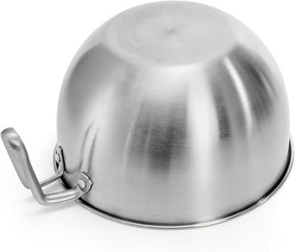 3 Pieces 304 Stainless Steel Mixing Bowls, 1.3/2.1/2.6 Quart Mixing Bowl Set with Handle, Pour Spouts & Measurement Marks, Metal Nesting Bowls with Silicone Spatula for Baking Cooking4