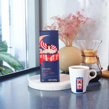 Lavazza Dolcevita Classico Ground Coffee 6 Bags of 12Oz, Medium Roast, Rich and Full-Bodied, Intensity 3/5, Arabica and Robusta, Ideal for Drip Brewers, (Pack of 6) - Package May Vary2