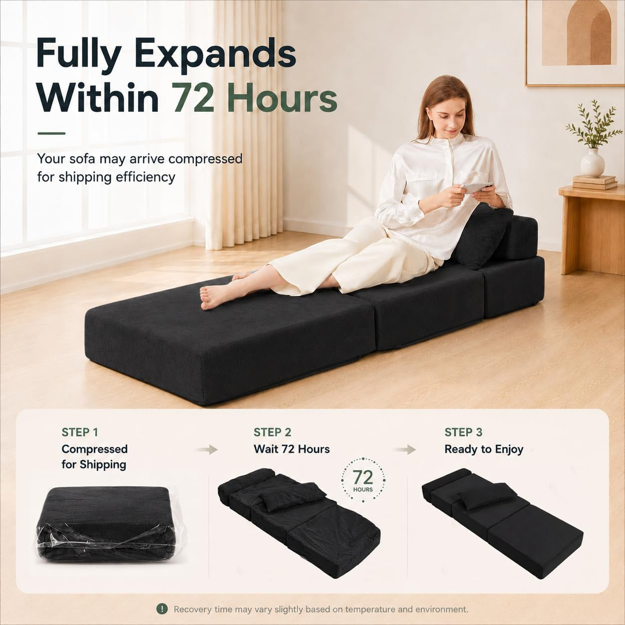 folding-sofa-bed-convertible-sleeper-chair-no-assembly-black