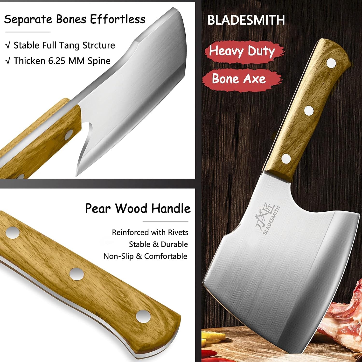 meat-cleaver-butcher-axe-bone-chopper-heavy-duty-6-3-bone-cutting-knife-bone-breaker-stainless-steel-thicken-blade-pear-wood-handle-slaughterhouse-looks-manly-2025-gifts