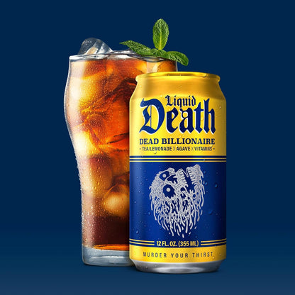 Iced Tea - Dead Billionaire (Black Tea/Lemonade), Less Sugar*, Boost of Caffeine, B Vitamins, No Artificial Sweeteners, 12 Fl Oz (Pack of 12)4