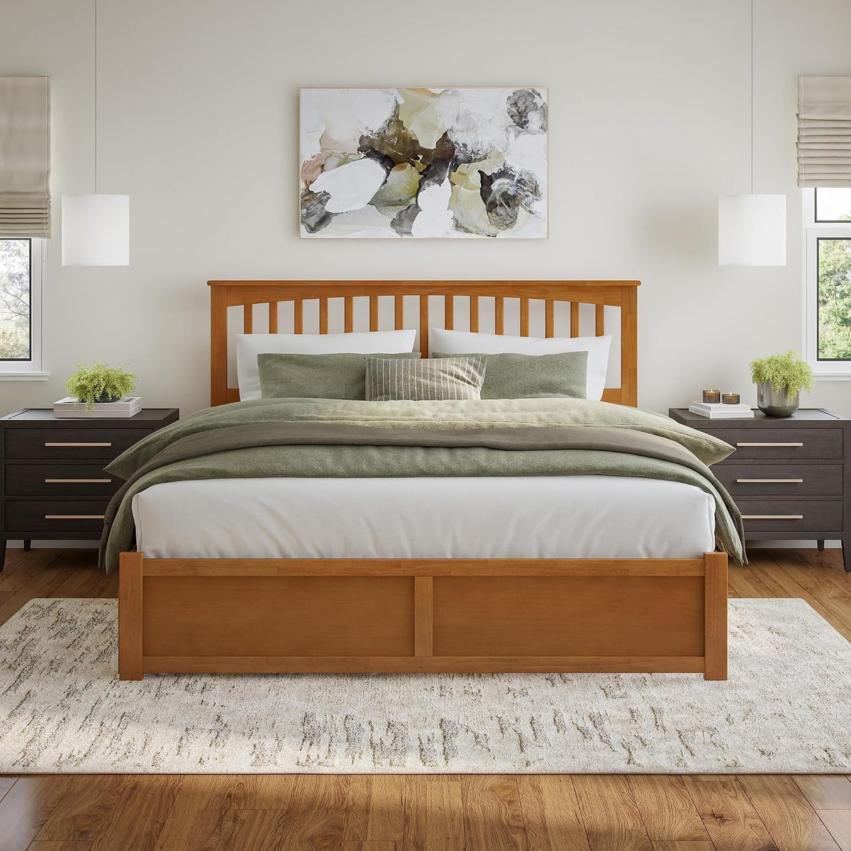 mission-king-platform-bed-with-footboard-trundle-light-toffee