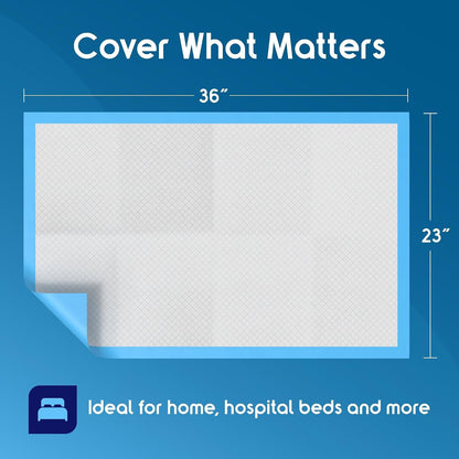 Medical Bed Linens Disposable Underpads 23” X 36” – Moderate Absorbency Waterproof Bed Pads for Hospital Beds, Patient Care, Incontinence & Medical Surface Protection – 150 Count5