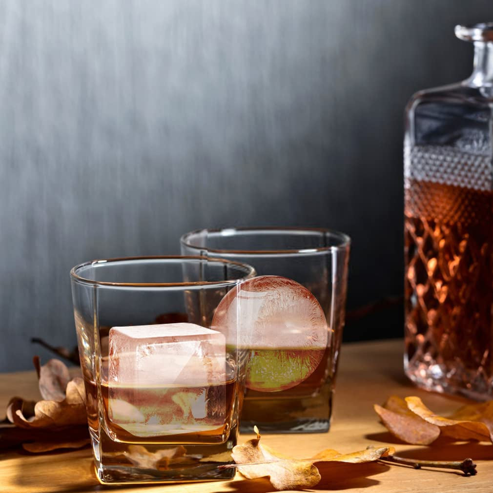 2-pack-ice-cube-tray-2-sphere-ice-ball-mold-with-lid-large-square-maker-perfect-for-whiskey-cocktails-bourbon-and-homemade-drinks-creating-slow-melting-ice-that-keeps-beverages-chilled-longer