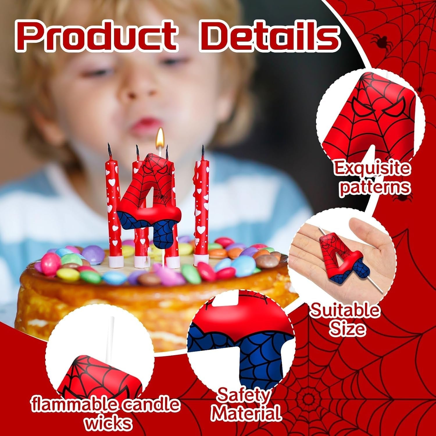spider-birthday-candles-number-4-themed-cake-party-decoration