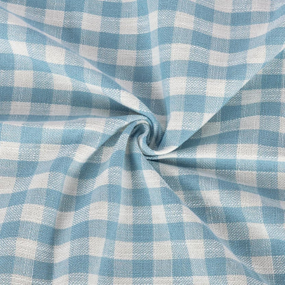 Blue Plaid Ruffle Tablecloth, Cotton Linen Heavy Weight Table Cloth Washable Wrinkle Free Rustic Buffalo Plaid Table Cover for Dining, Kitchen, Party, Home 80 X 60 Inch6