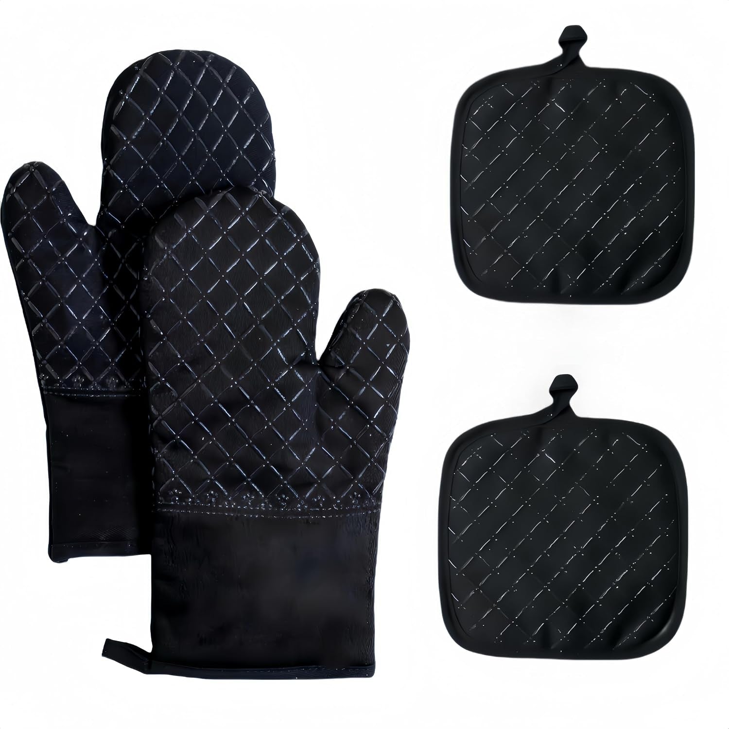 oven-mitts-and-pan-racks-4-piece-set-extended-kitchen-oven-mitts-and-pan-racks-heat-resistant-500-f-silicone-non-slip-surface-for-baking-and-cooking-black