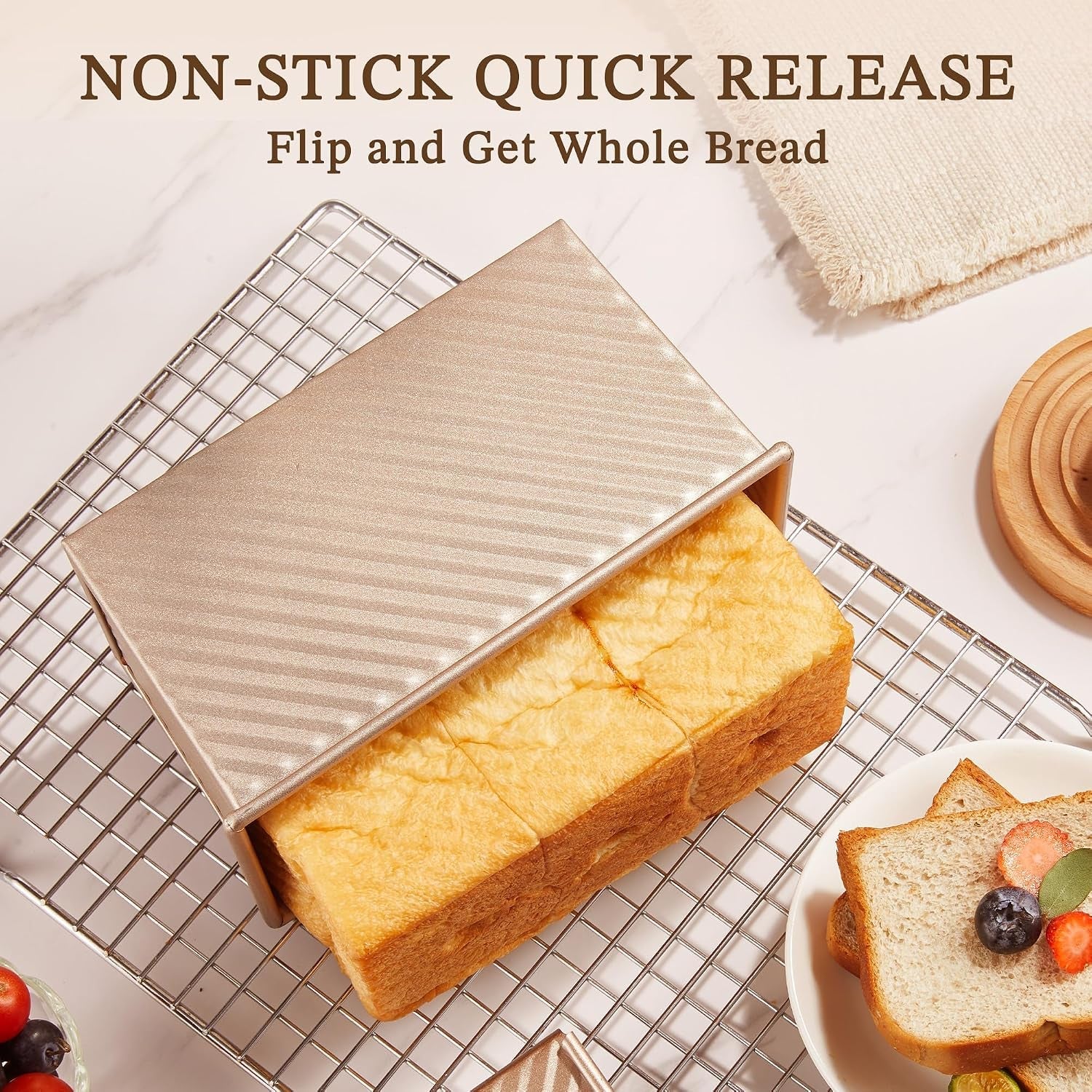 pullman-loaf-pan-with-lid-1-lb-dough-capacity-non-stick-bakeware-for-baking-bread-carbon-steel-corrugated-bread-toast-box-mold-with-cover-for-baking-bread-gold