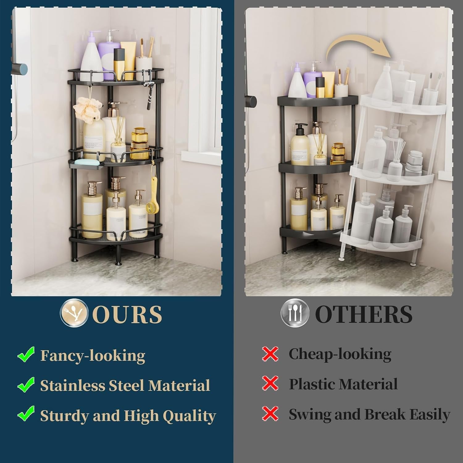 corner-shower-caddy-stand-3-tier-shower-organizer-with-soap-holder-tall-floor-corner-shelves-standing-with-adjustable-feet-4-hooks-storage-rack-for-bathroom-black
