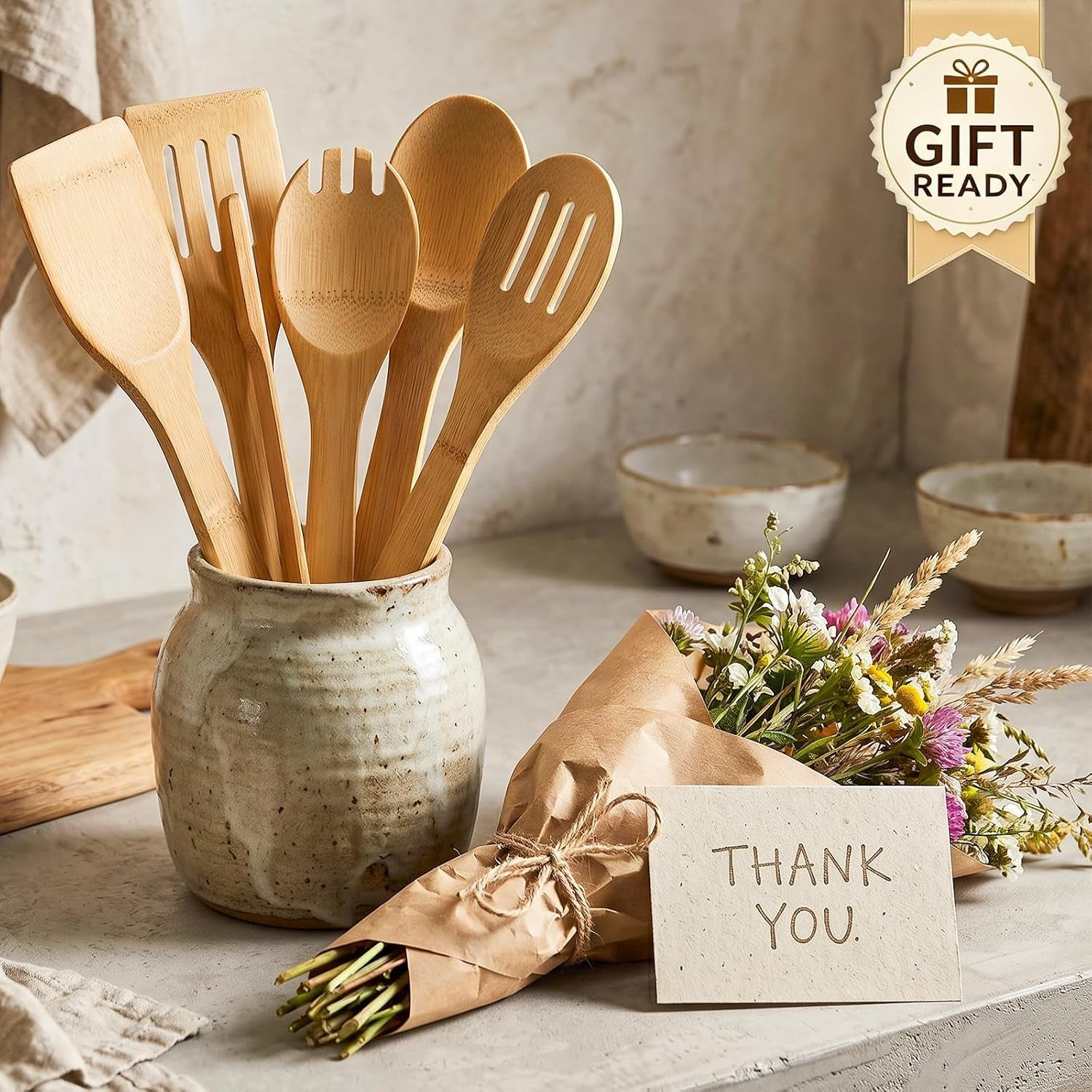 7-piece-bamboo-kitchen-utensils-set-wooden-spoons-spatulas-for-nonstick-cookware-lightweight-heat-resistant-cooking-tools-with-comfortable-grip-kitchen-gift-set