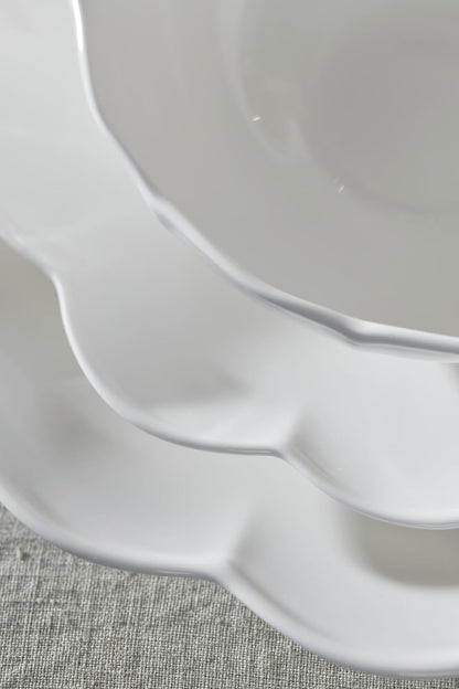 Studio 1414 Scallop Bone China 12-Piece Dinnerware Set for 48