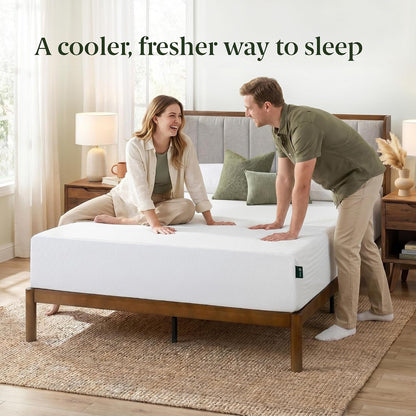 10 Inch Queen Green Tea Cooling Memory Foam Mattress, Medium Feel9