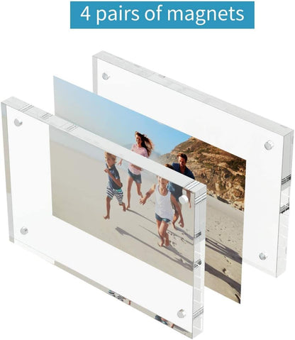 4X6 Acrylic Picture Frames 3 Pack, Clear Picture Frames，20% Thicker9