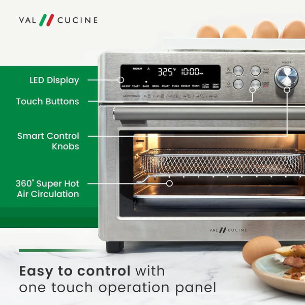 10-In-1 Smart Air Fryer - Extra-Large Convection Countertop Toaster Oven - Brushed Stainless Steel Finish - 26.3 QT/25 L4