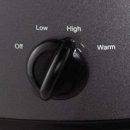 Crock-Pot 7-Quart Manual Slow Cooker, Family Size Serves 8+ People & Fits 6-Lb Roast, Removable Stoneware with Warming Setting, Dishwasher Safe for Easy Cleanup, Charcoal4