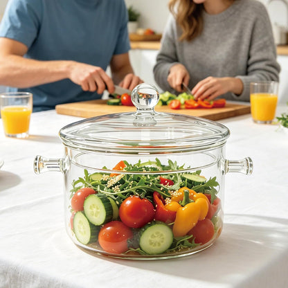 Glass Pots for Cooking on Stove, 1.5L / 50Oz, Heat-Resistant Simmer Pot | Glass Cooking Pot with Lid, Heat-Resistant Simmer Pot for Stove Potpourri, Saucepan Pot Fits for Cooking, Soup, Tea, Milk6