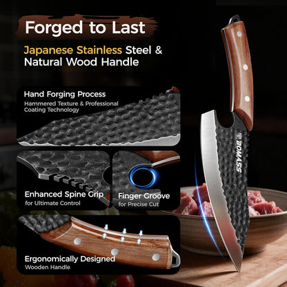 Japanese Chef Knife Set, Hand Forged Butcher Knife Set Gift3
