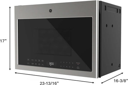GE 24" Over-The-Range Microwave, 1.4 Cu. Ft., 1000 Watts, 300 CFM Hood Vent, LED Lighting, Auto Defrost, Installer-Friendly, Stainless Steel, GVMB14S4WSS2